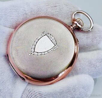 NÁDHERNÉ CELO STŘÍBRNÉ PÁNSKÉ KAPESNÍ HODINKY IWC SCHAFFHAUS - 4