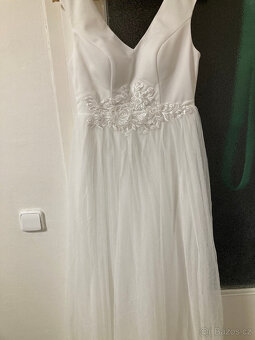 svatebí šaty vel 38 ivory white - 4