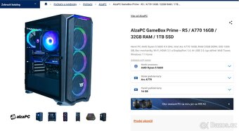 Herní AlzaPC GameBox Prime - R5 / 32GB RAM / 1TB SSD - 4