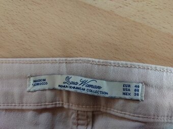Zara růžové / pudrové džíny slim - 4