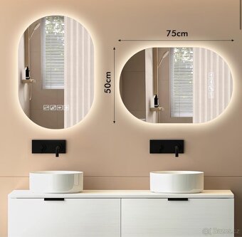 Koupelnové zrcadlo se LED světlem 75x50cm, Bluetooth - 4