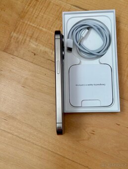 iPhone 15 Pro Max Natural Titanium BATERIE 100% TOP - 4
