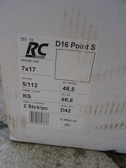 Alu disky na Mercedes 17", 5x112, ET 48,5, šíře 7J - 4