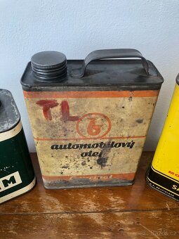 Prodám originální plechovky od olejů k starým motocyklům - 4
