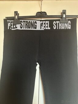 Fitness leginy černé streč feel strong kvalitní. M/L - 4