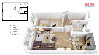 Prodej bytu 2+kk, 44 m², Praha, ul. Boloňská - 4