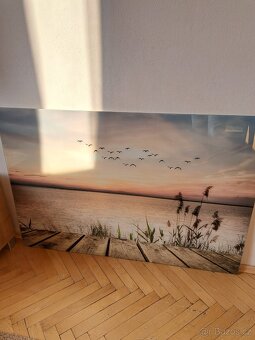 Obraz na plátne v skle - mólo u jazera - 4