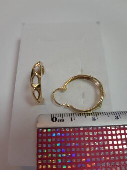 Zlaté náušnice - kruhy - 4