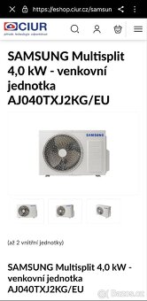 Nová klimatizace samsung 4kW - 4