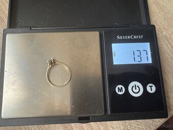 Zlatý zásnubní prsten 1,37g 585/1000 - 4