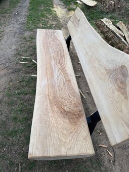 Masivní jasanová lavice - 4