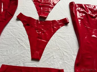 Latexový set oblečení - červený (LatexVogue) - 4
