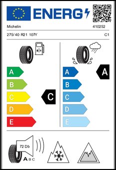 21" komplet. sada: letní pneu MICHELIN, senzory tlaku, disk - 4