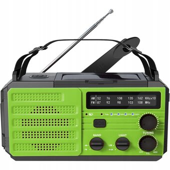Solární rádio dynamo AM/FM power banka 8000 mAh - 4
