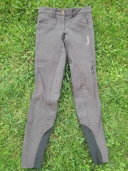 Hnědé rajtky Equiline Grip sed - 4