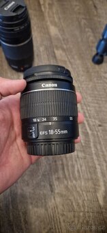 Canon eos 4000d, 18-55mm EFS, 75-300 EF s trojnožkou - 4