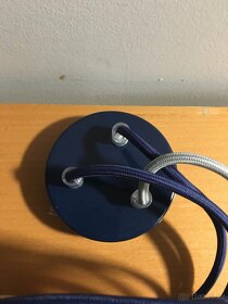 Designový závěsný lustr - modrý - 4