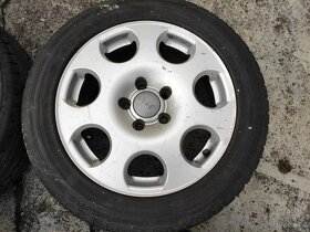 Sada kol 5x112 R16 origo AUDI, pěkné letní pneu 5-6,5mm - 4