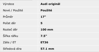ALU 5X100 AUDI S1 originál - 4