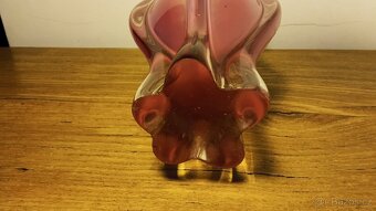 Hutní sklo ,váza . - 4