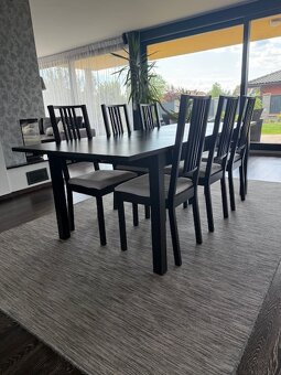 Jídelní stůl, 6 židlí, 2 barové židle (IKEA) - 4