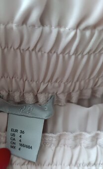 Světle růžová plisovaná sukně H&M vel.36 - 4