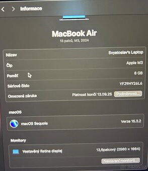 MACBOOK AIR 13’ 8/256 - 4