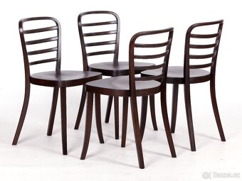 Značkové starožiné židle THONET, J. Frank, 4 kusy. - 4