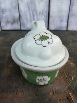 Retro porcelánová dóza, králík. - 4