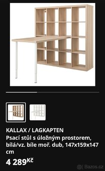 Kallax s psacím stolem a úložné prostory - 4