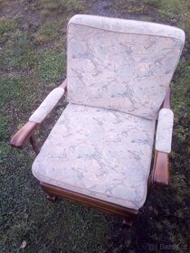 křesla a s taburetem starožitná - 4