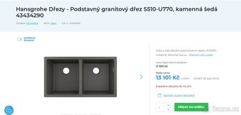 granitový dřez Hansgrohe S510-U770 43434290 - 4