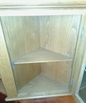 Dubová rohová vitrínky - 2 ks - 4