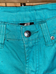 Tyrkysové džíny H&M - 4
