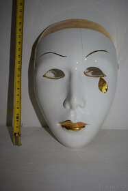 Benátská porcelánová maska v životní velikosti - 4