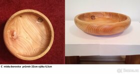 Dřevěné misky -krásný a praktický dárek - 4