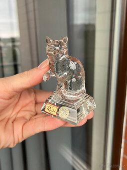 Ruckl Soška, plastika Kočka 8 cm, křišťálové sklo - 4