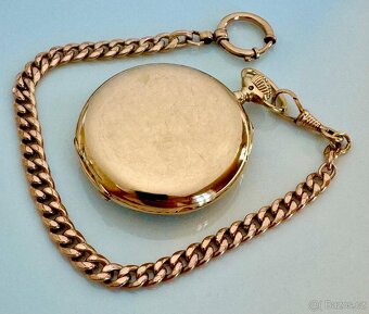 14K ZLATÉ PÁNSKÉ KAPESNÍ HODINKY IWC SCHAFFHAUSEN S ETUI - 4