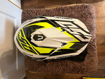 Motokrosová přilba Cassida Cross Cup Two bílo-černo-žlutá - 4