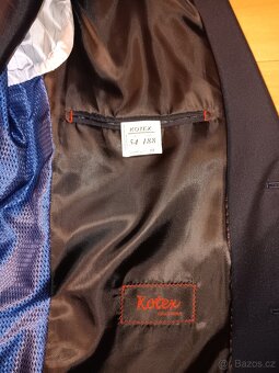 Pánský společenský oblek modrý - 4