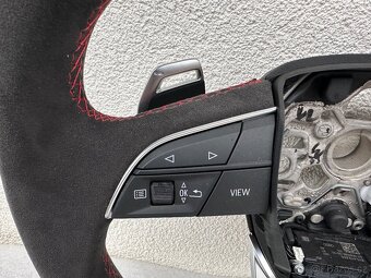 Audi sportovy volant alcantara cerveny 8Y RS3 RSQ3 RS4 RS5 - 4
