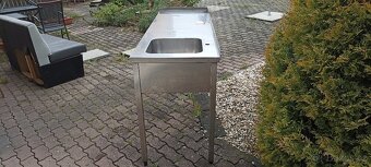 Nerezový pult 180 cm + dřez vpravo (180 x 60 x 92) - 4