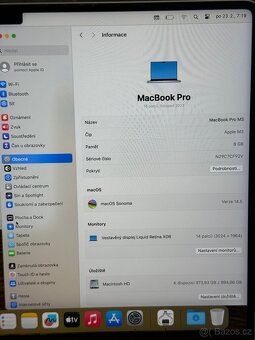 NOVÝ APPLE MACBOOK PRO 14” 2023 M3/1TB/8GB/BATERIE 100% - 4