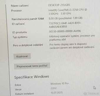 Lenovo M92p s i3-3250, 8gb ddr3 a 500gb hdd. - 4