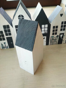 Dřevěné domečky dekorace - 4