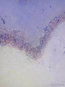 Ručně malovaný obraz Srdce, akrylové barvy, fialový - 4