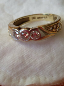 Prsten  zlatý s brilianty - 4
