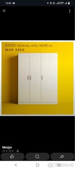 Bílá skříň - IKEA Dombas - 4