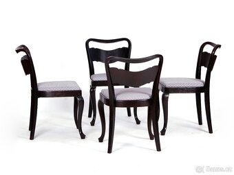 4x značené židle THONET, nové čalounění. - 4