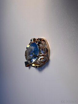 💎Krásný zlatý přívěsek s akvamarínem 585 – 4,44 g - 4